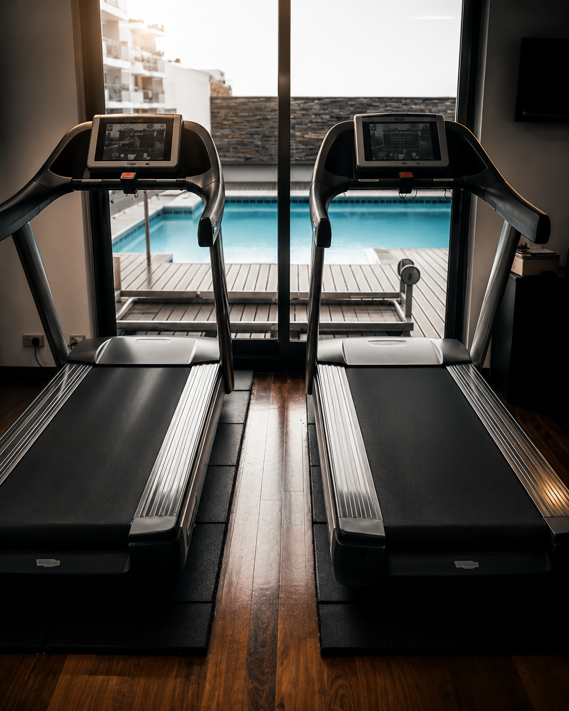 Cintas de caminar en un espacio fitness