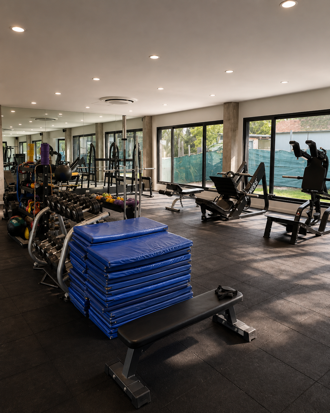 Espacio de entrenamiento equipado