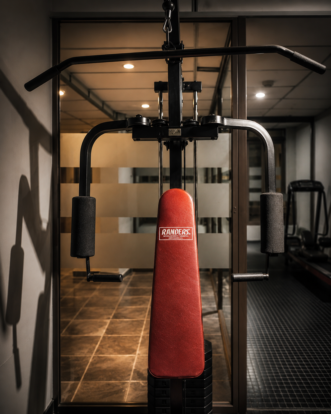 Máquina de musculación en un espacio profesional